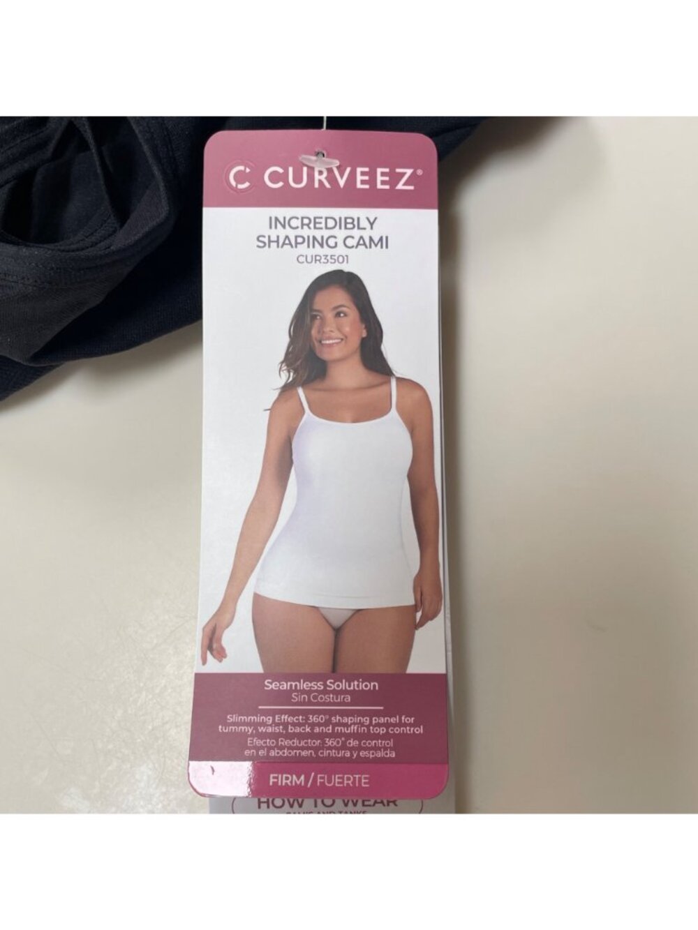 Curveez® Incredibly Shaping Cami Shapewear Black Sz LG  CUR3501 - Picture 8 of 9